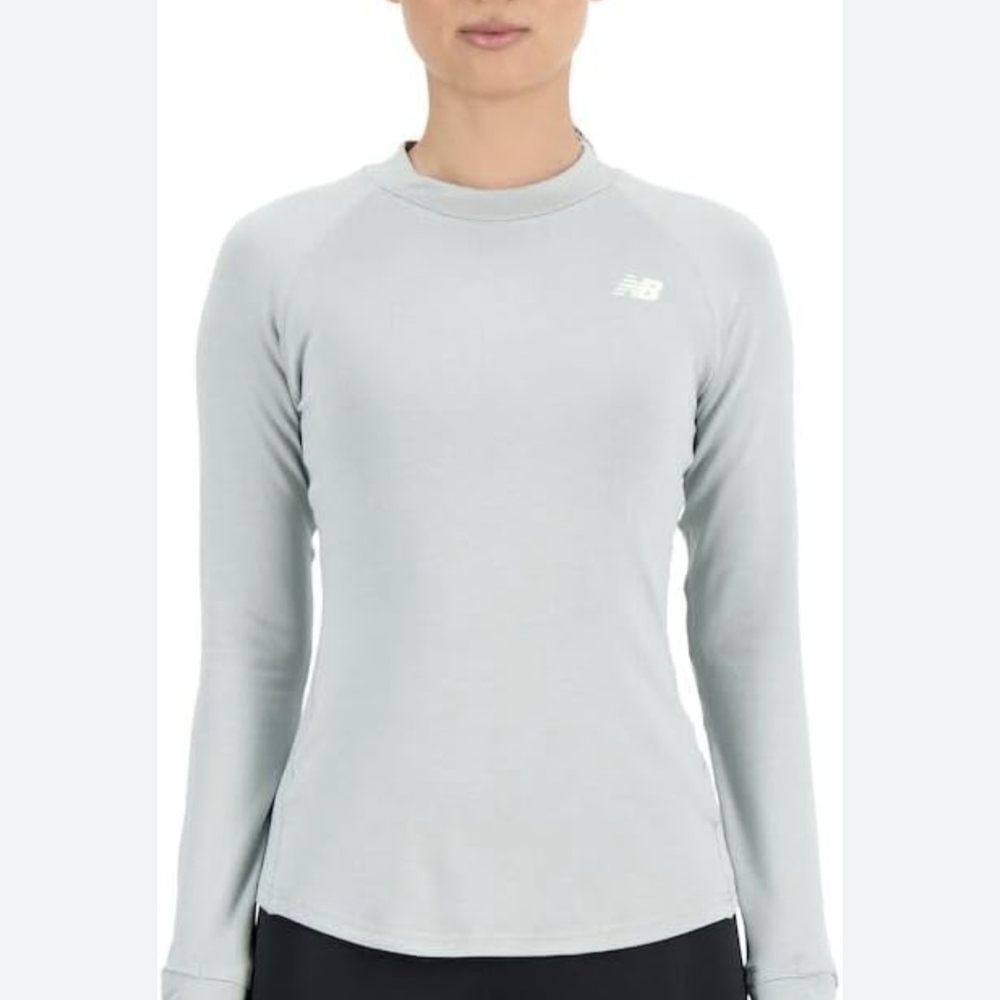 New Balance Women's Light Gray Long Sleeve Top